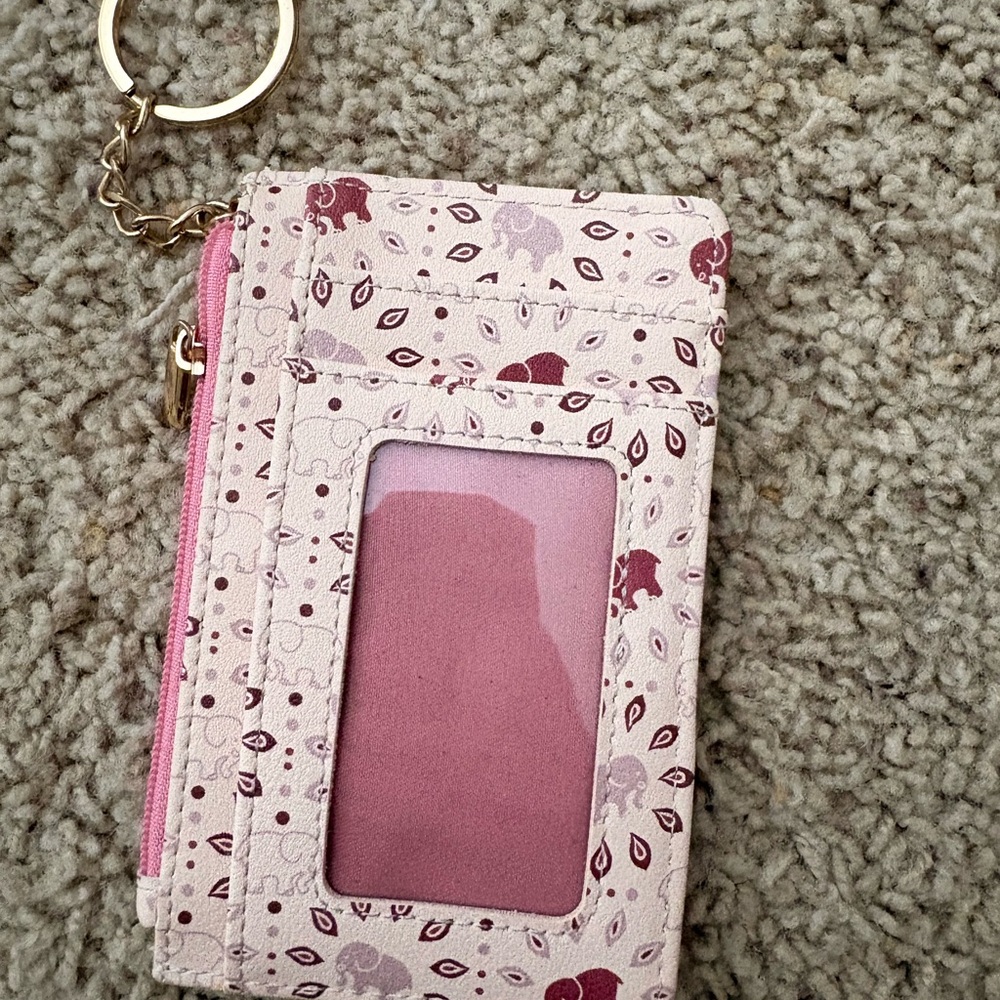 Ivory Ella Patterned Card Holder Keychain